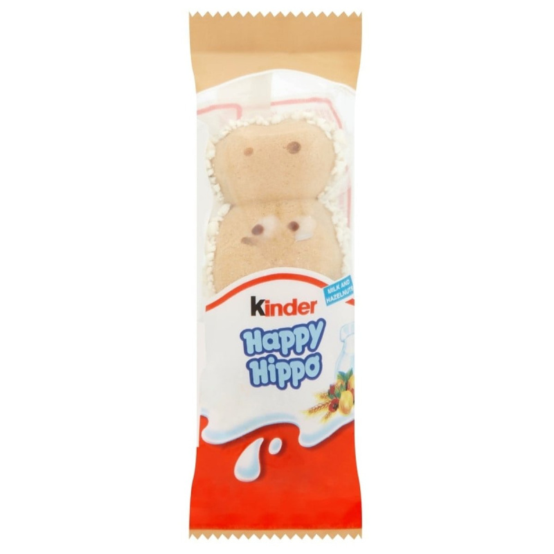 Kinder Happy Hippo Oplatka s mléčnou a lískooříškovou náplní