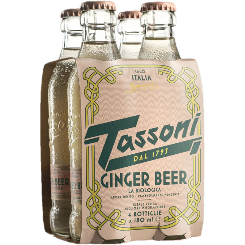 Tassoni Ginger Beer Bio 4×180ml sklo