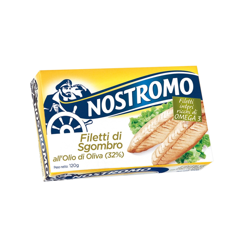 Nostromo Filety z makrely v olivovém oleji (Filetti di Sgombro all’Olio di Oliva) 90g