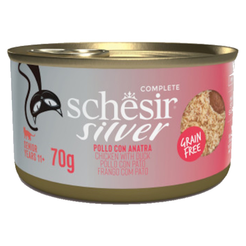 Schesir Cat konz. Senior Wholefood kuře/kachna 70g