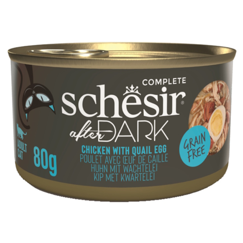 Schesir Cat konz. After Dark Wholefood kuře/vejce 80g 80 g 