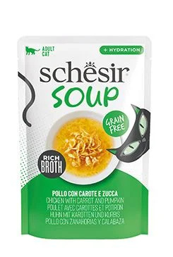 Schesir Cat kapsa Adult Soup kuře/mrkev/dýně 40g 40g
