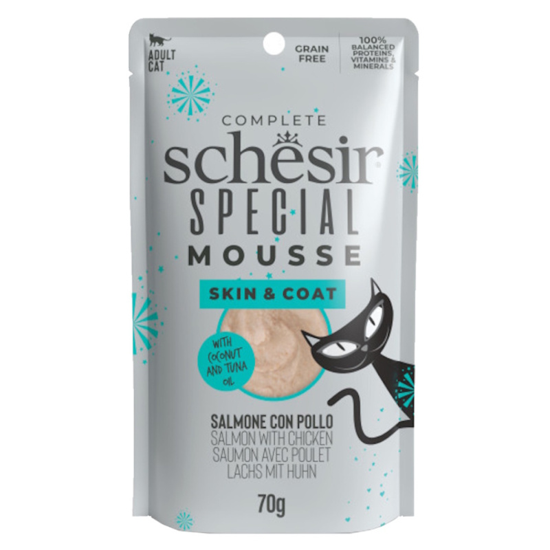 Schesir Cat kapsa Special Mousse Skin&Coat los/kuř 70g