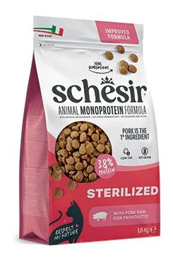 Schesir S.p.A. Schesir Cat Animal Monoprotein Sterilized šunka 1,5kg