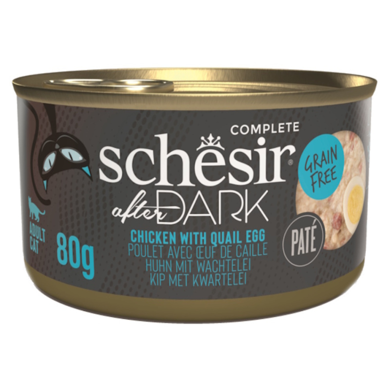 Schesir Cat konz. After Dark Paté kuře/vejce 80g
