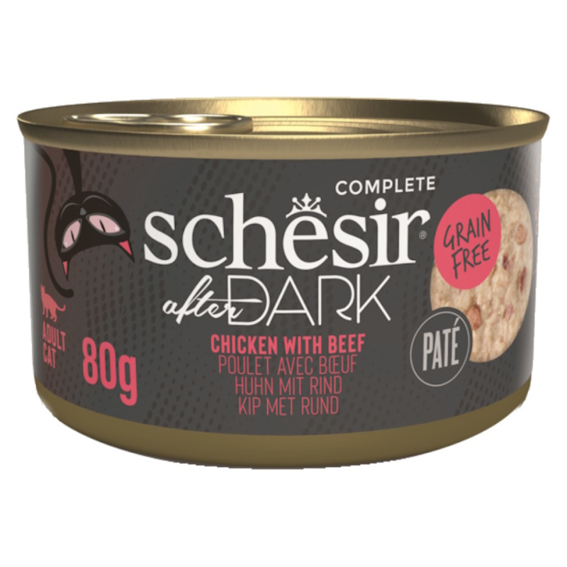 Schesir Cat konz. After Dark Paté kuře/hovězí 80g