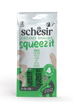 Schesir S.p.A. Schesir Cat kapsa Squeez It Kuře krém 4x15g