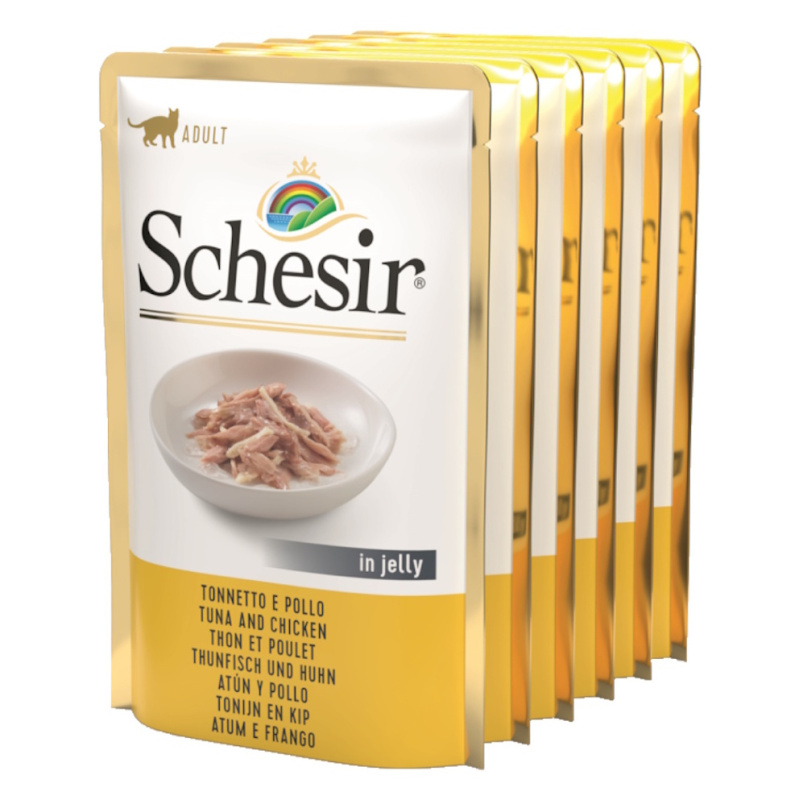 Schesir Cat kapsa Adult Monoprot. tuňák/kuře 6X85g