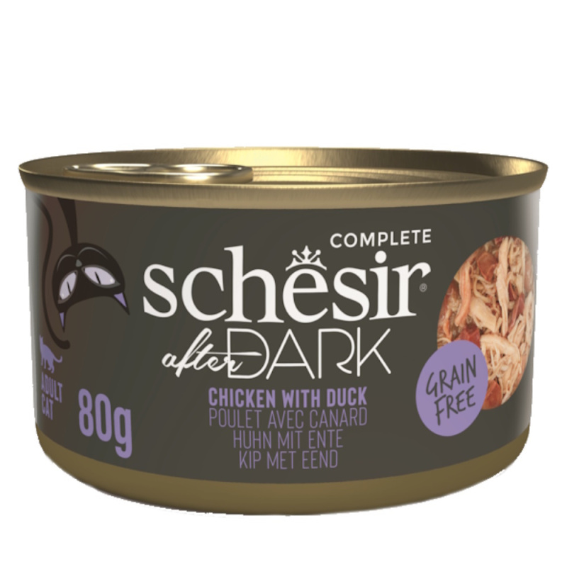 Schesir Cat konz. After Dark Wholefood kuře/kachna 80g