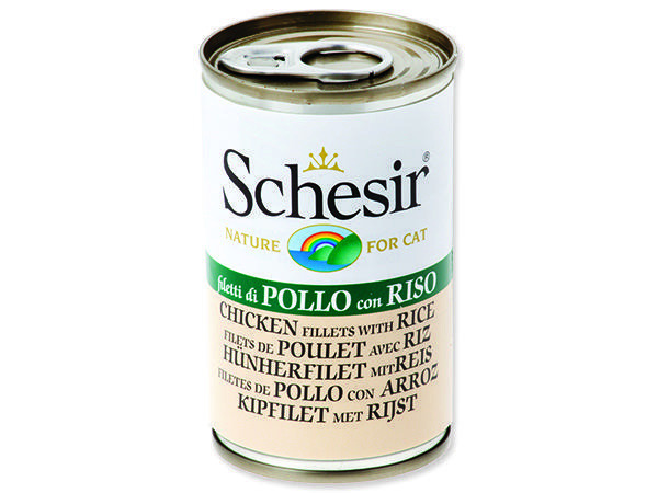 Konzerva SCHESIR Cat kuřecí + rýže 140 g