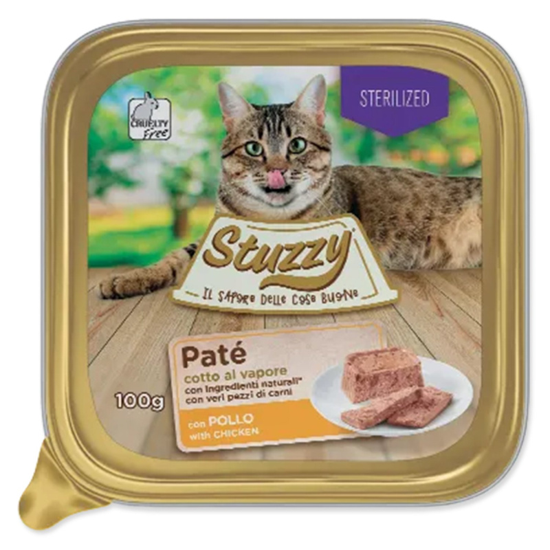 Vanička MISTER STUZZY Cat pro sterilizované kočky kuřecí 100 g
