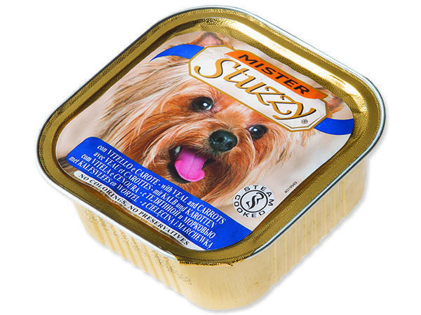 Vanička MISTER STUZZY Dog telecí + mrkev 150 g
