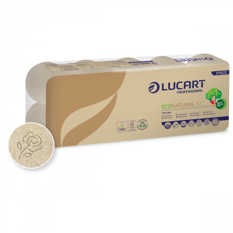 Lucart Professional LUCART ECONATURAL 10 - toaletní papír, 10 ks