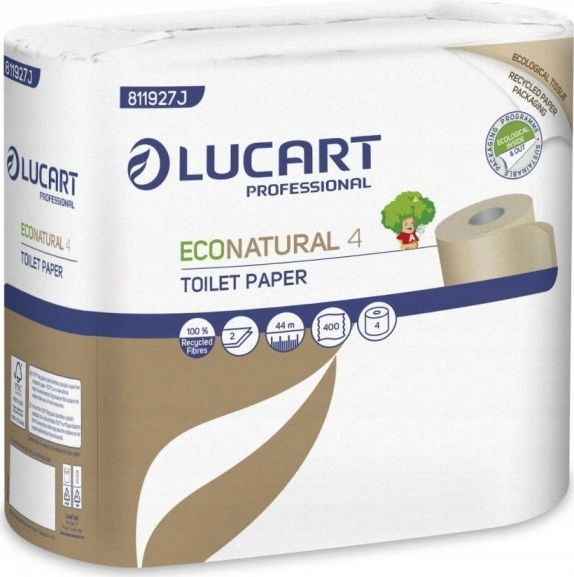 Lucart Professional Lucart Econatural 4 - toaletní papír, 4 ks