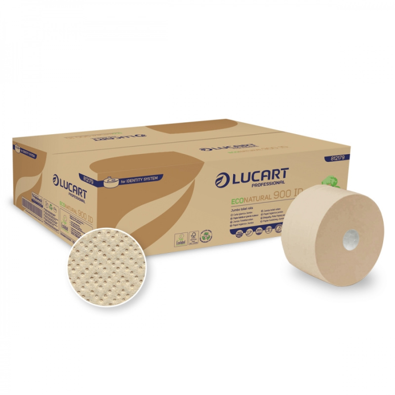 Lucart Professional LUCART ECONATURAL 900ID toaletní papír, 12 ks