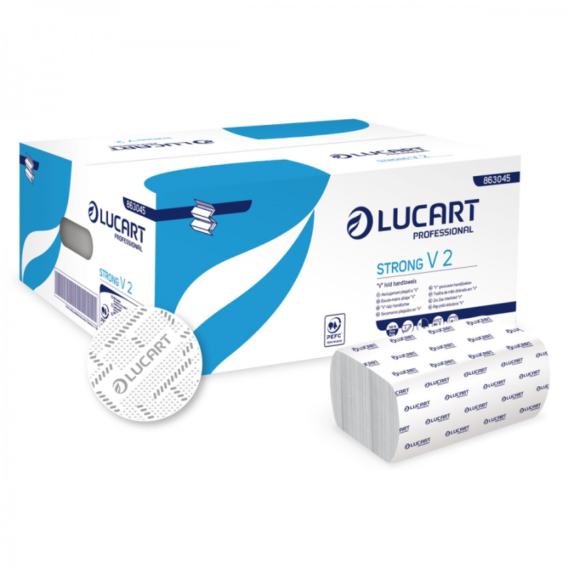 Lucart Professional Lucart Strong V2 - papírové ručníky, 21x21 - 20KS