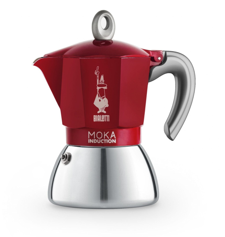 Bialetti Moka konvička červená indukce (na 2 šálky)