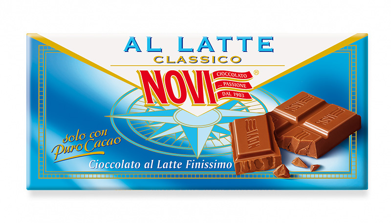 NOVI Cioccolato Al latte -mléčná čokoláda 30% kakaa