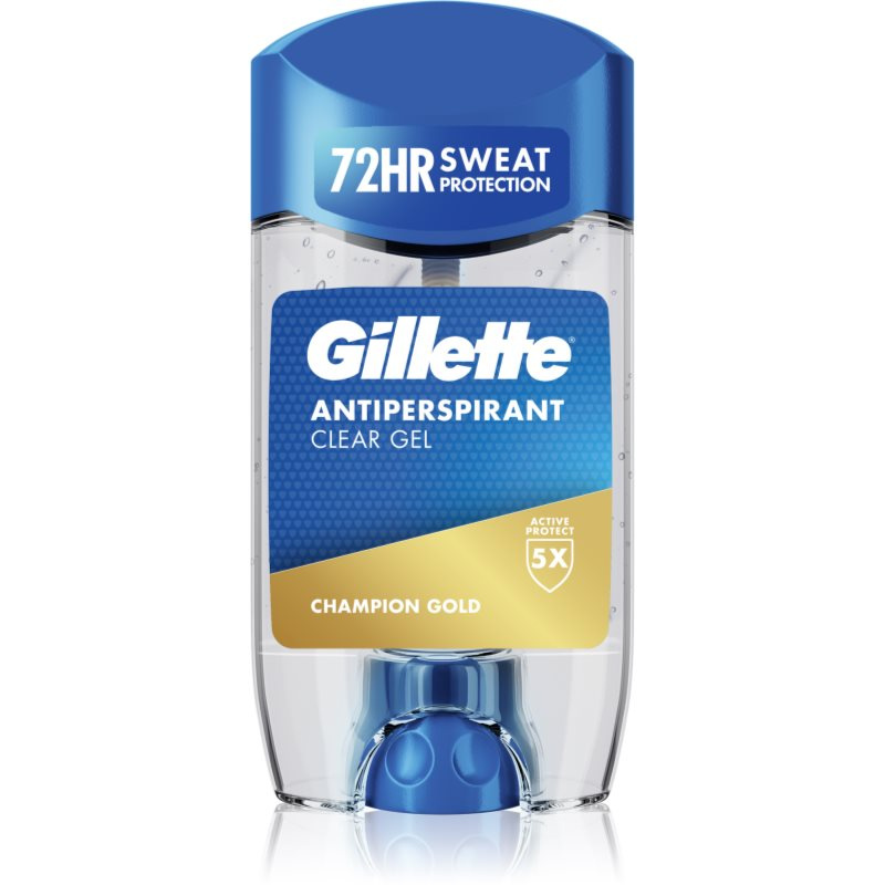 Gillette Champion Gold Antiperspirant Clear Gel gelový antiperspirant pro muže 70 ml