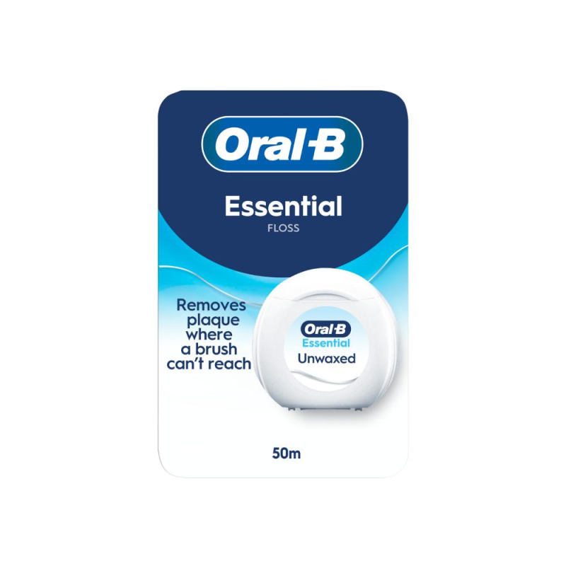 Oral-B Essential Floss Unwaxed nevoskovaná dentální nit 50 m