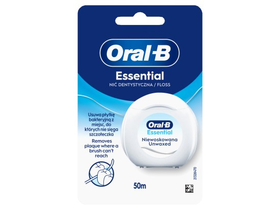 Oral-B Essential Floss Unwaxed nevoskovaná dentální nit 50 m
