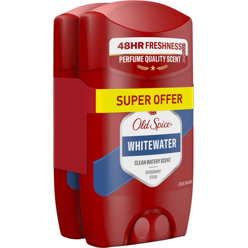 Old Spice Whitewater tuhý deodorant 2x50 ml