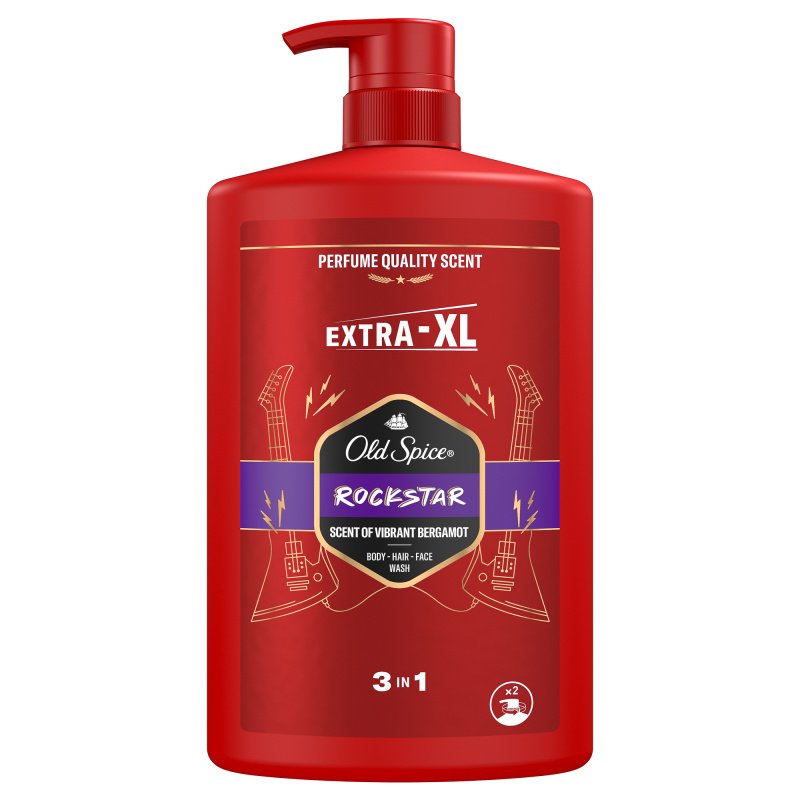 Old Spice RockStar sprchový gel pro muže na obličej, tělo a vlasy 1000 ml