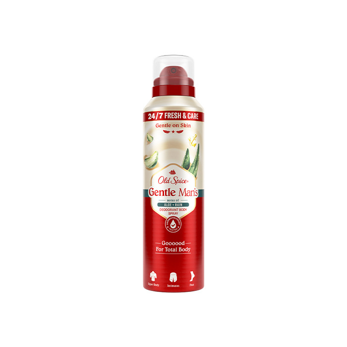 Old Spice Gentle Man's Aloe & Rain deodorant ve spreji bez obsahu hliníku 140 ml