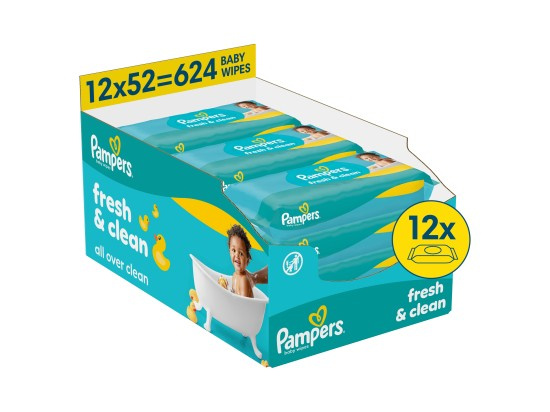 Pampers wipes (12x52/fol) Fresh Clean