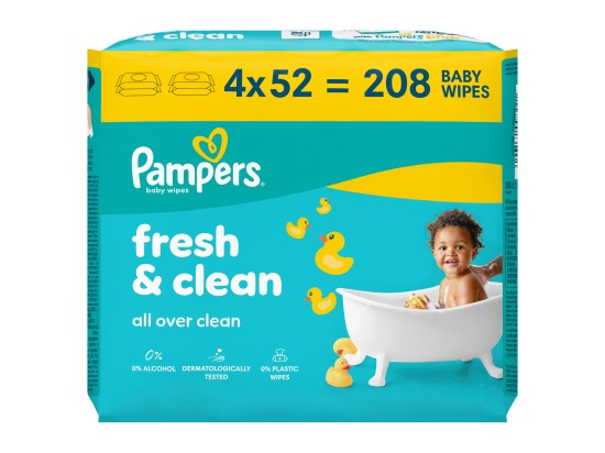 Pampers wipes (4x52ks/fol) Fresh Clean