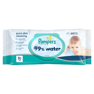 Pampers wipes (60ks/fol) Aqua zero plast