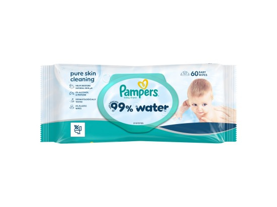 Pampers wipes (60ks/fol) Aqua zero plast