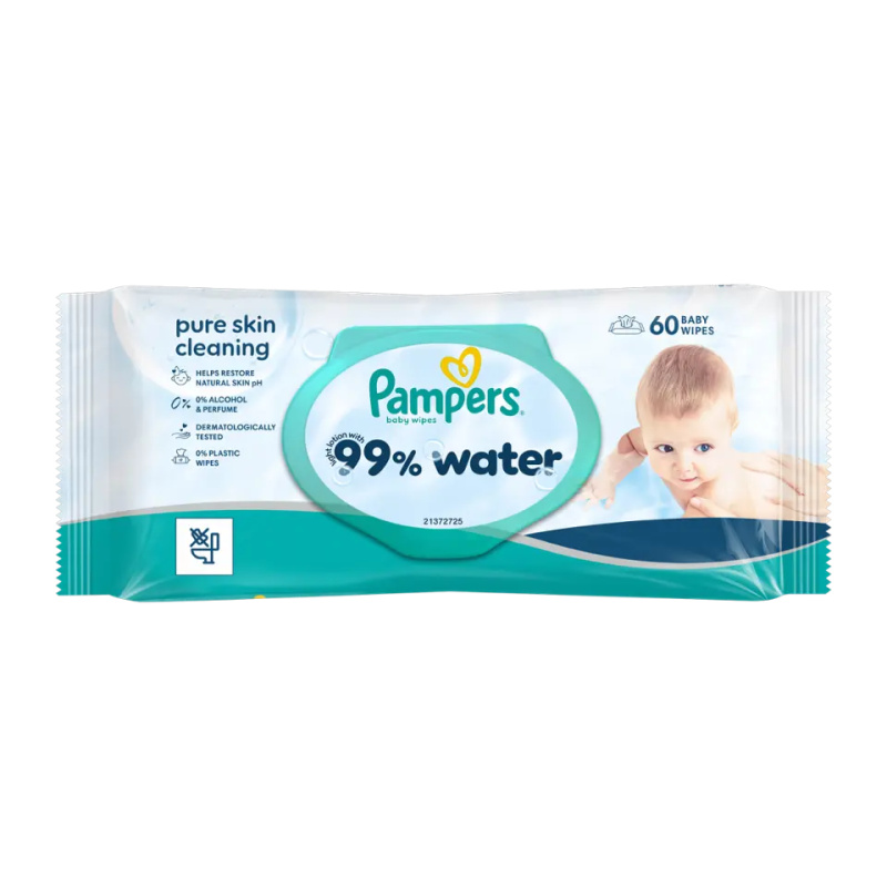 Pampers wipes (60ks/fol) Aqua zero plast