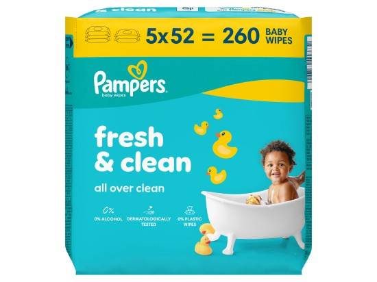 Pampers wipes (5x52/fol) Fresh Clean