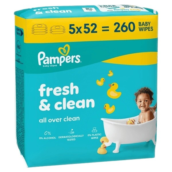Pampers wipes (5x52/fol) Fresh Clean
