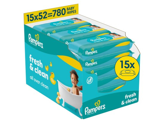 Pampers wipes (15x52/fol) Fresh Clean