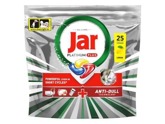 Jar Platinum Plus Lemon kapsle do myčky 125 ks