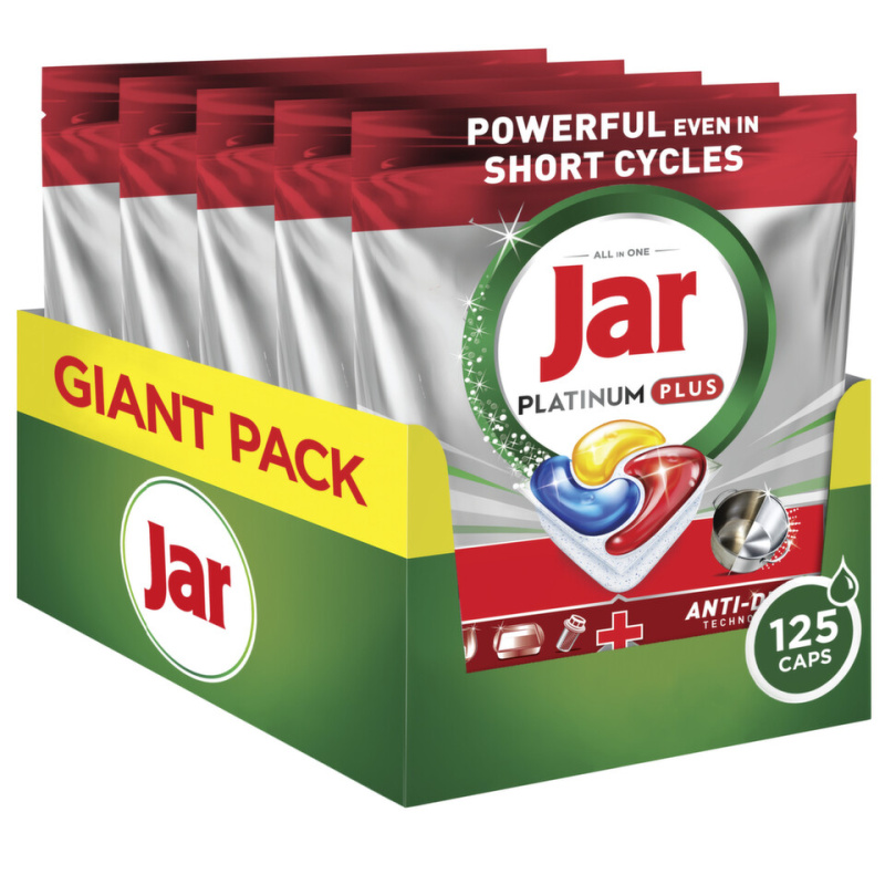 Jar Platinum Plus Lemon kapsle do myčky 125 ks
