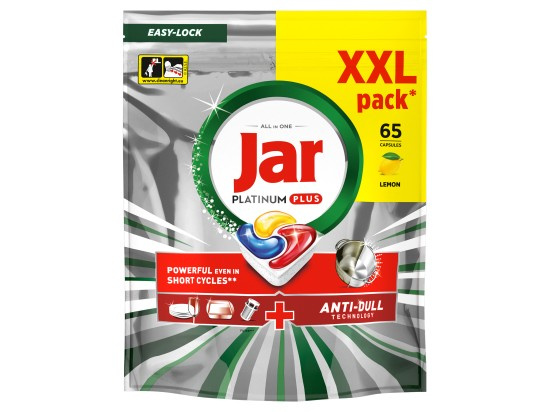 Jar Platinum Plus Lemon kapsle do myčky 65 ks