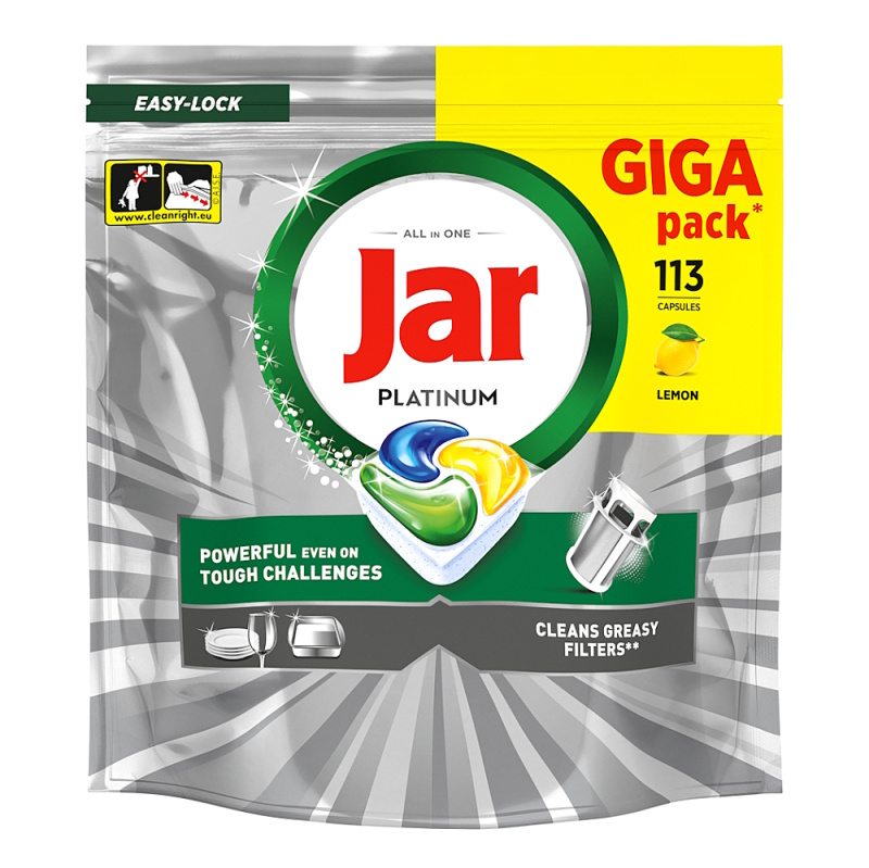 Jar Platinum Lemon kapsle do myčky 113 ks