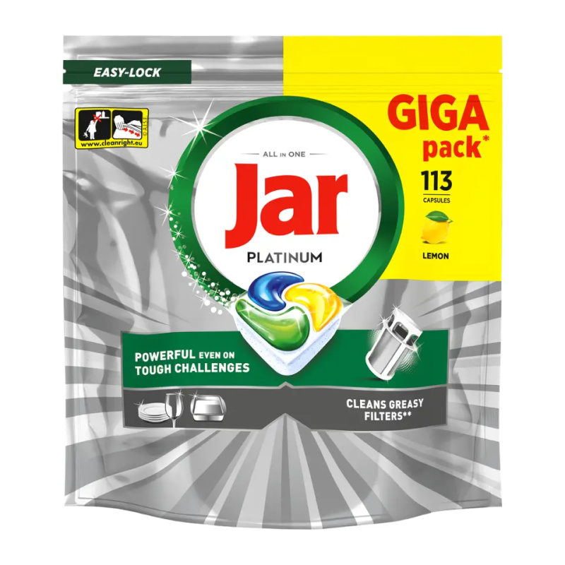 Jar Platinum Lemon kapsle do myčky 113 ks