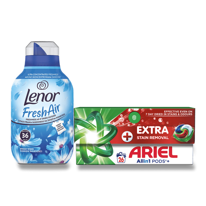 Kapsle na praní Ariel Plus Extra Clean All in 1 - 26 pracích dávek