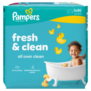 Pampers wipes ( 3x80/fol) Fresh Clean