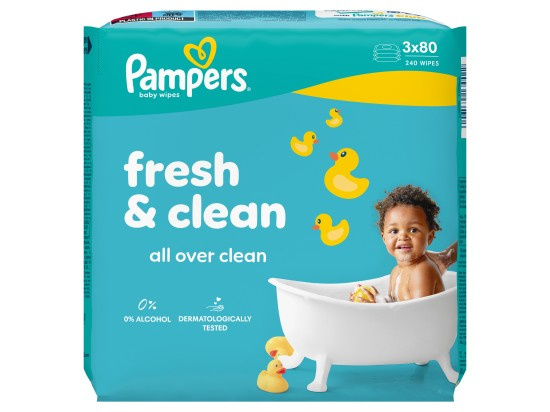 Pampers wipes ( 3x80/fol) Fresh Clean