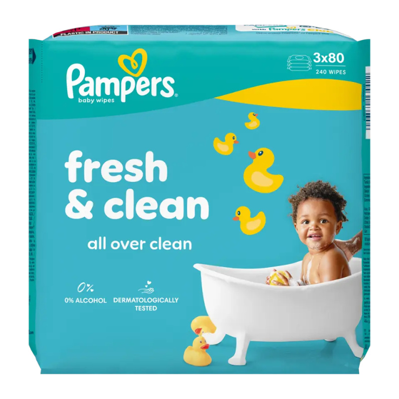 Pampers wipes ( 3x80/fol) Fresh Clean