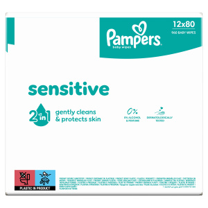 Pampers wipes (12x80/fol) Sensitive