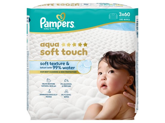 Pampers wipes (3x60ks/fol) AqSoft touch