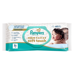 Pampers Aqua Soft Touch dětské čisticí ubrousky