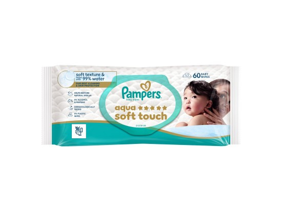 Pampers Aqua Soft Touch dětské čisticí ubrousky