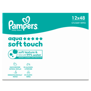 Pampers wipes (12x48/fol)  AqSoft touch